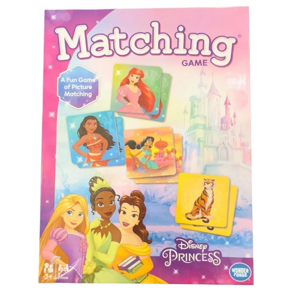 Wonder Forge Disney Princess Kids Matching Game Family Screen-Free Game Night.